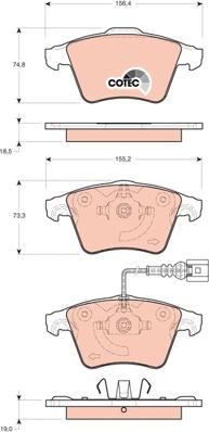 TRW GDB1721 - Тормозные колодки, дисковые, комплект unicars.by