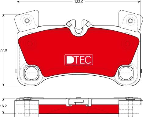 TRW GDB1775DTE - Тормозные колодки, дисковые, комплект unicars.by