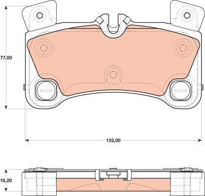 TRW GDB1775 - Тормозные колодки, дисковые, комплект unicars.by