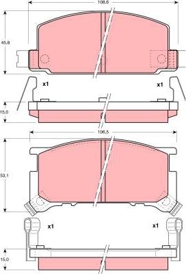 TRW GDB898 - Тормозные колодки, дисковые, комплект unicars.by