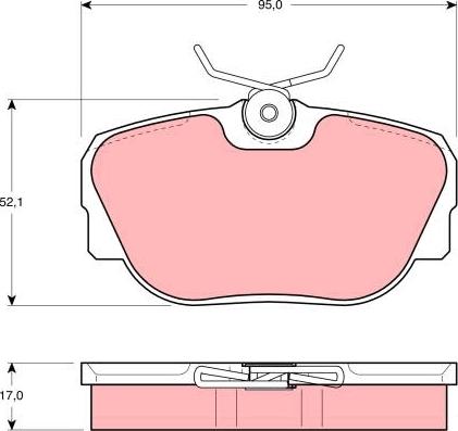 TRW GDB850 - Тормозные колодки, дисковые, комплект unicars.by