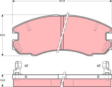 TRW GDB868 - Тормозные колодки, дисковые, комплект unicars.by