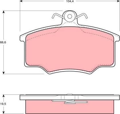 TRW GDB863 - Тормозные колодки, дисковые, комплект unicars.by