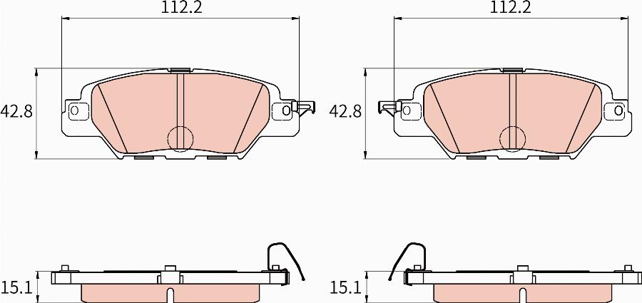 TRW GDB8090 - Тормозные колодки, дисковые, комплект unicars.by