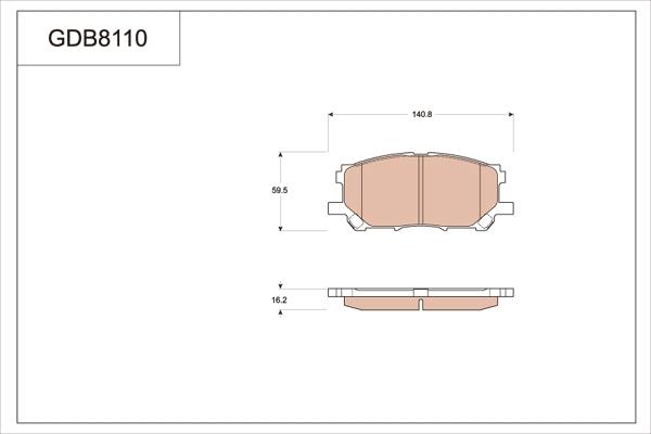 TRW GDB8110AT - Тормозные колодки, дисковые, комплект unicars.by