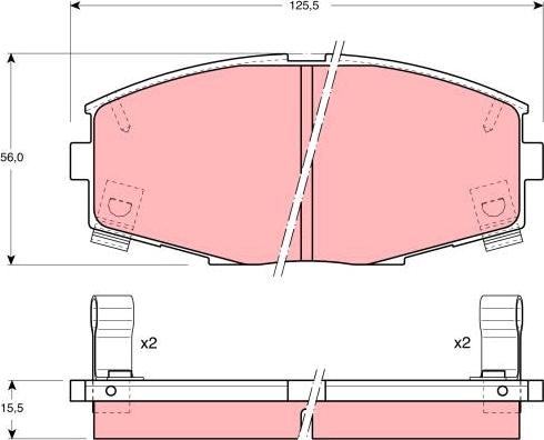 TRW GDB880 - Тормозные колодки, дисковые, комплект unicars.by