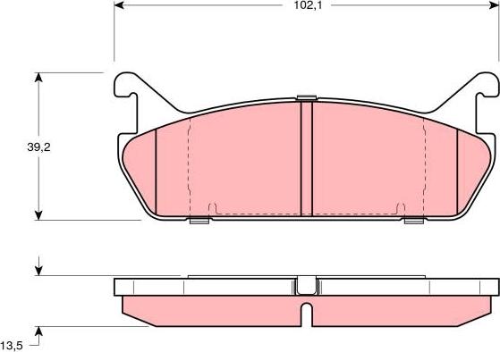 TRW GDB887 - Тормозные колодки, дисковые, комплект unicars.by