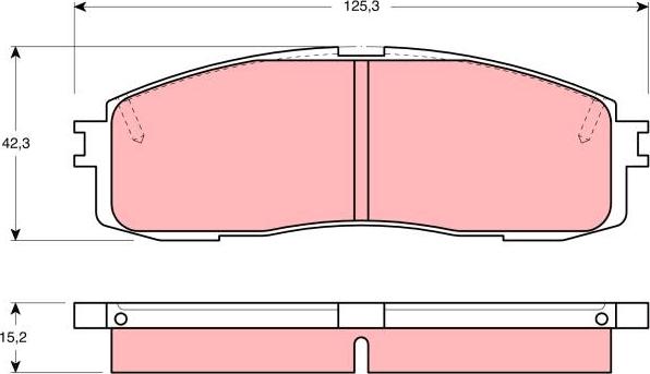 TRW GDB872 - Тормозные колодки, дисковые, комплект unicars.by