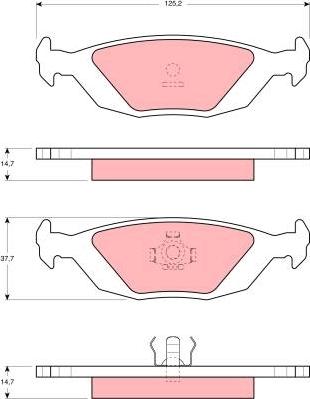 TRW GDB392 - Тормозные колодки, дисковые, комплект unicars.by