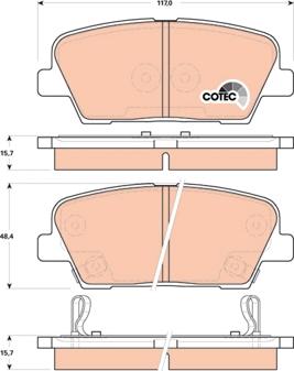 TRW GDB3499 - Тормозные колодки, дисковые, комплект unicars.by