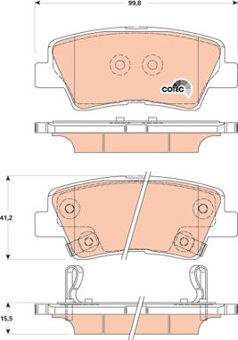 TRW GDB3494 - Тормозные колодки, дисковые, комплект unicars.by