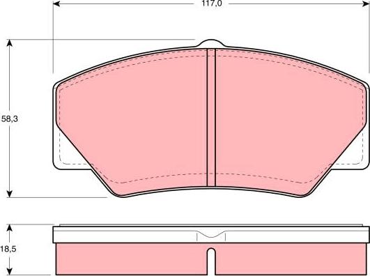 TRW GDB349 - Тормозные колодки, дисковые, комплект unicars.by