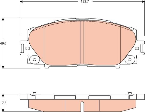 TRW GDB3459 - Тормозные колодки, дисковые, комплект unicars.by