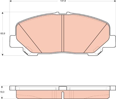 TRW GDB3455 - Тормозные колодки, дисковые, комплект unicars.by