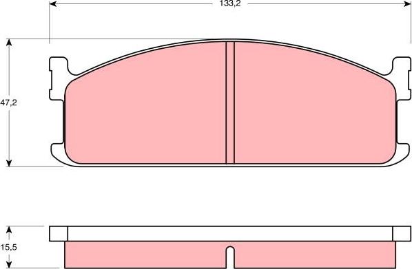 TRW GDB345 - Тормозные колодки, дисковые, комплект unicars.by