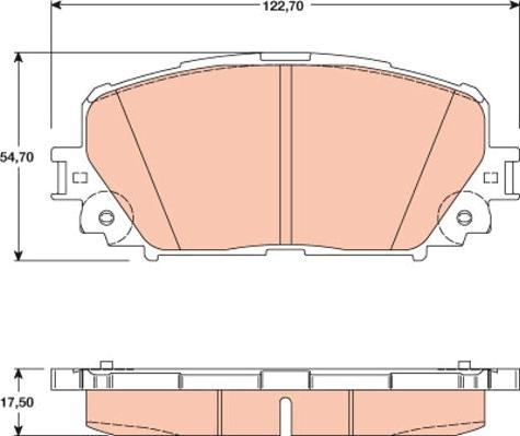 TRW GDB3460 - Тормозные колодки, дисковые, комплект unicars.by