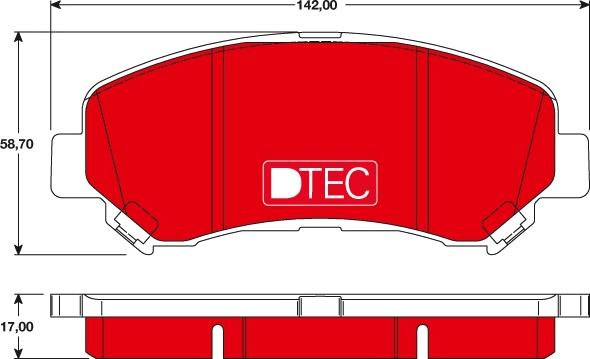 TRW GDB3467DTE - Тормозные колодки, дисковые, комплект unicars.by