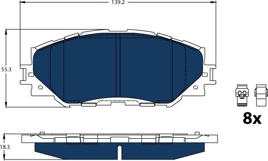 TRW GDB3425BTE - Тормозные колодки, дисковые, комплект unicars.by