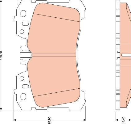 TRW GDB3473 - Тормозные колодки, дисковые, комплект unicars.by