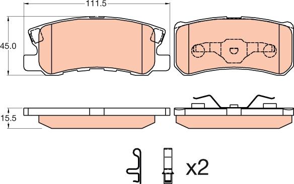 TRW GDB3595 - Тормозные колодки, дисковые, комплект unicars.by