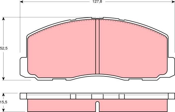 TRW GDB355 - Тормозные колодки, дисковые, комплект unicars.by