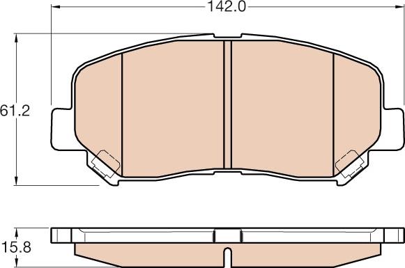 TRW GDB3562 - Тормозные колодки, дисковые, комплект unicars.by