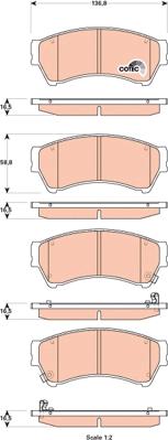 TRW GDB3501 - Тормозные колодки, дисковые, комплект unicars.by