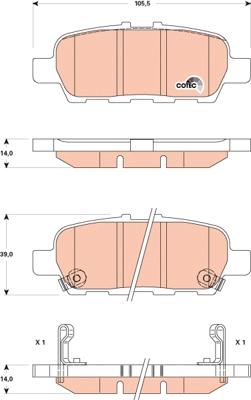 TRW GDB3508 - Тормозные колодки, дисковые, комплект unicars.by