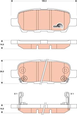 TRW GDB3507 - Тормозные колодки, дисковые, комплект unicars.by