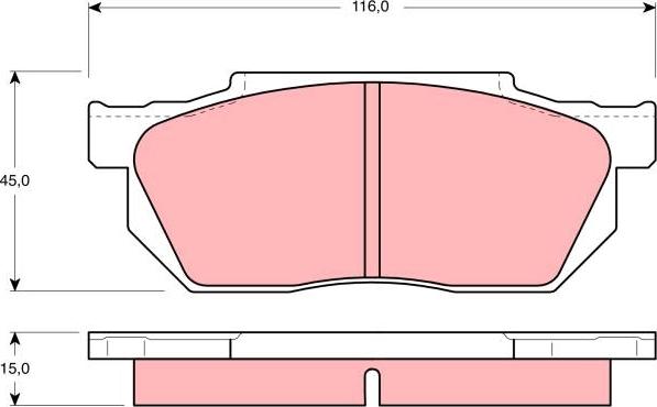 TRW GDB358 - Тормозные колодки, дисковые, комплект unicars.by