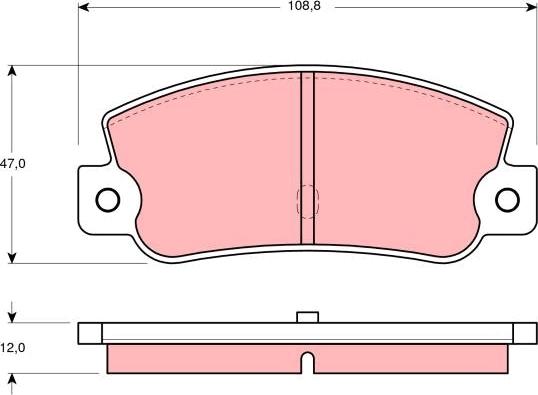 TRW GDB360 - Тормозные колодки, дисковые, комплект unicars.by