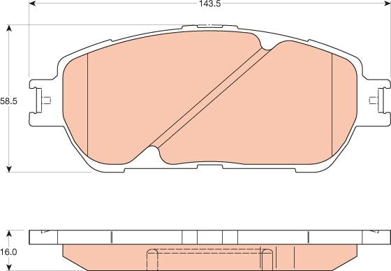 TRW GDB3610 - Тормозные колодки, дисковые, комплект unicars.by