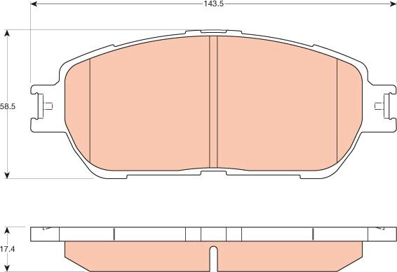 TRW GDB3612 - Тормозные колодки, дисковые, комплект unicars.by