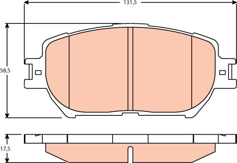 TRW GDB3628 - Тормозные колодки, дисковые, комплект unicars.by