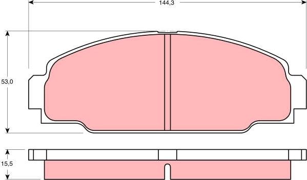 TRW GDB3090 - Тормозные колодки, дисковые, комплект unicars.by