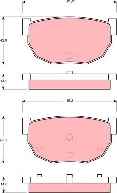 TRW GDB306 - Тормозные колодки, дисковые, комплект unicars.by