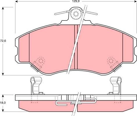 TRW GDB3089 - Тормозные колодки, дисковые, комплект unicars.by