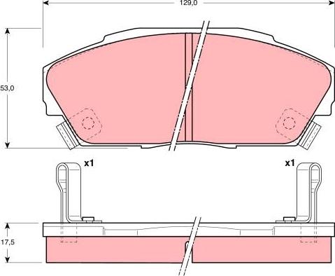 TRW GDB3034 - Тормозные колодки, дисковые, комплект unicars.by