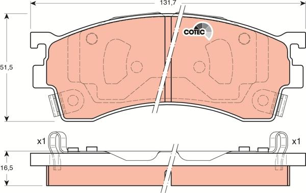 TRW GDB3192 - Тормозные колодки, дисковые, комплект unicars.by