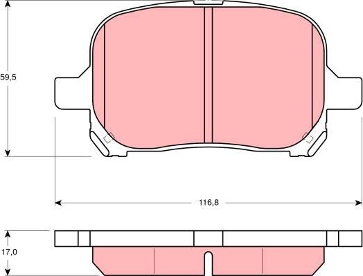 TRW GDB3152AT - Тормозные колодки, дисковые, комплект unicars.by