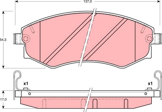 TRW GDB3169 - Тормозные колодки, дисковые, комплект unicars.by