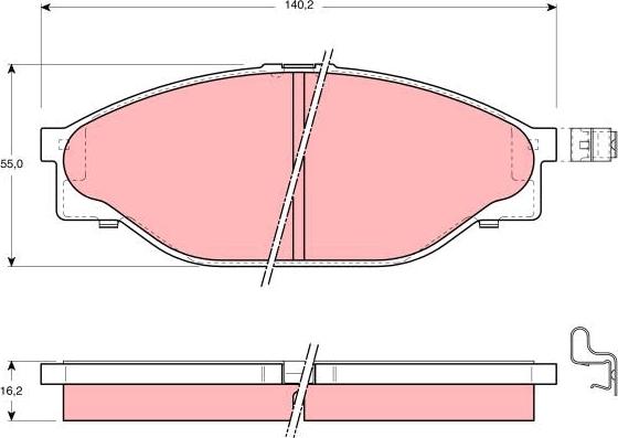 TRW GDB3109 - Тормозные колодки, дисковые, комплект unicars.by