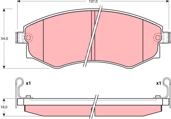 TRW GDB3101 - Тормозные колодки, дисковые, комплект unicars.by