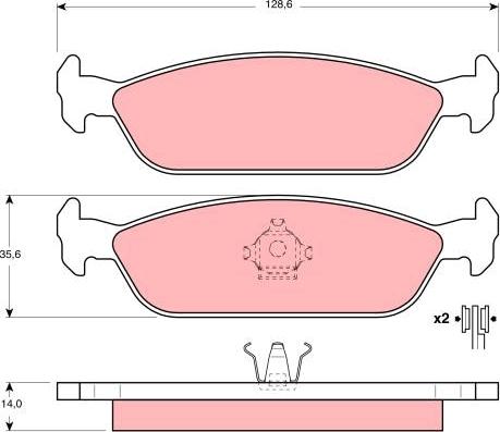 TRW GDB3112 - Тормозные колодки, дисковые, комплект unicars.by