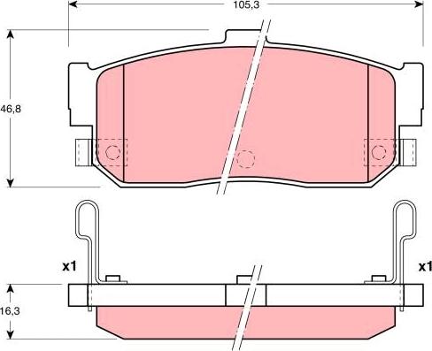 TRW GDB3181 - Тормозные колодки, дисковые, комплект unicars.by