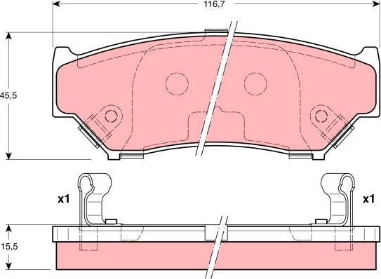 TRW GDB3182 - Тормозные колодки, дисковые, комплект unicars.by