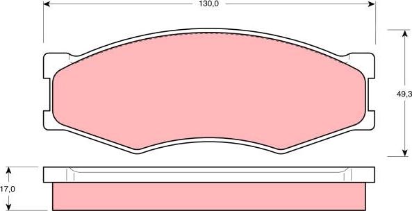 TRW GDB318 - Тормозные колодки, дисковые, комплект unicars.by