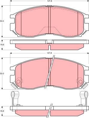 TRW GDB3133 - Тормозные колодки, дисковые, комплект unicars.by