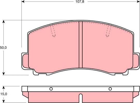 TRW GDB312 - Тормозные колодки, дисковые, комплект unicars.by