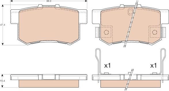 TRW GDB3175 - Тормозные колодки, дисковые, комплект unicars.by